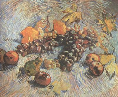 Vincent Van Gogh Still life with Grapes,Apples,Pear and Lemons (nn040 Norge oil painting art